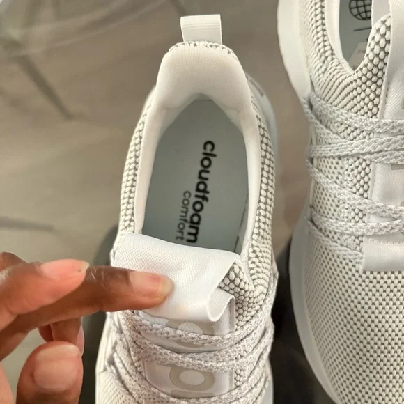 adidas White Gray Athletic Shoes - Picture 3 of 4